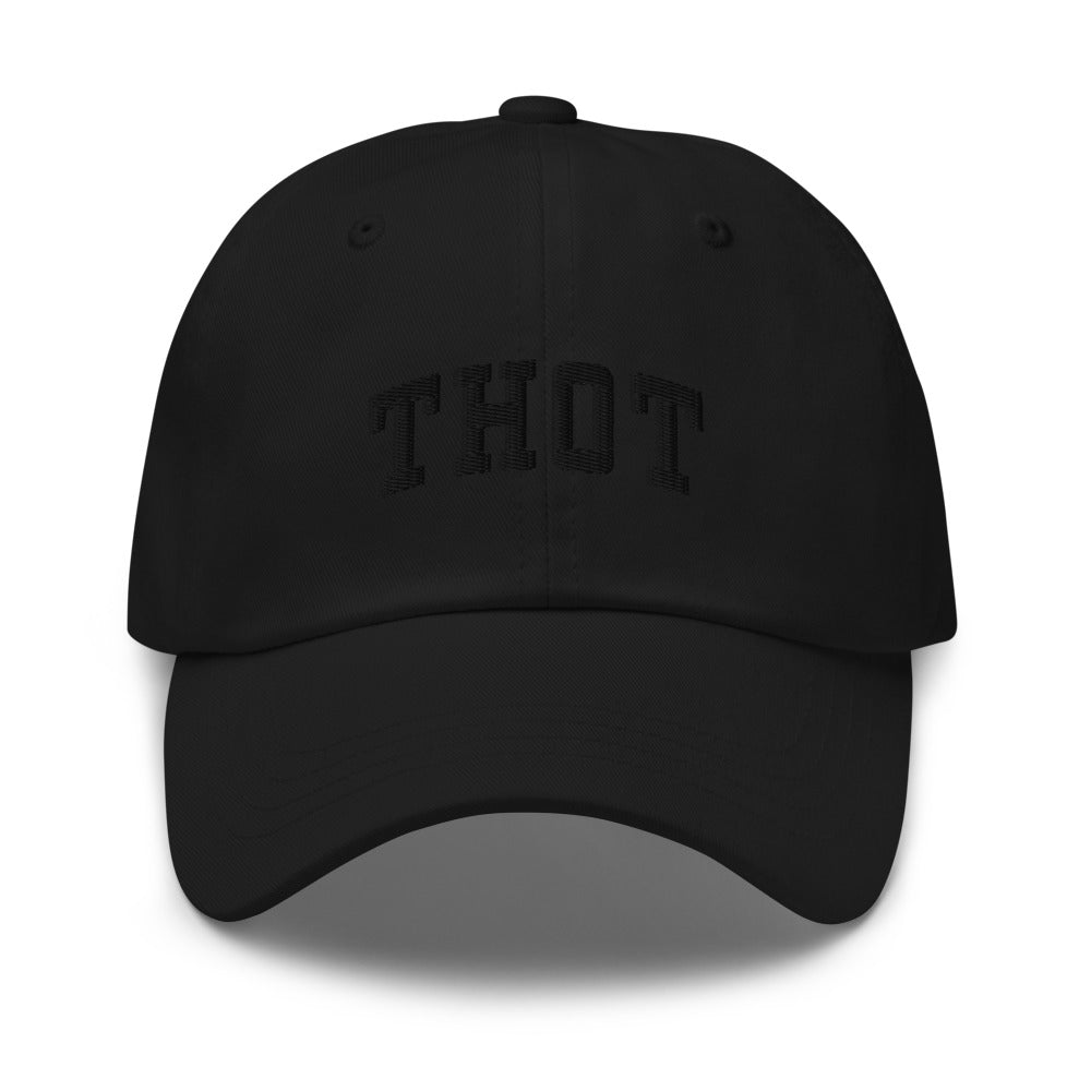 Subtle Stitch Black Dad Hat